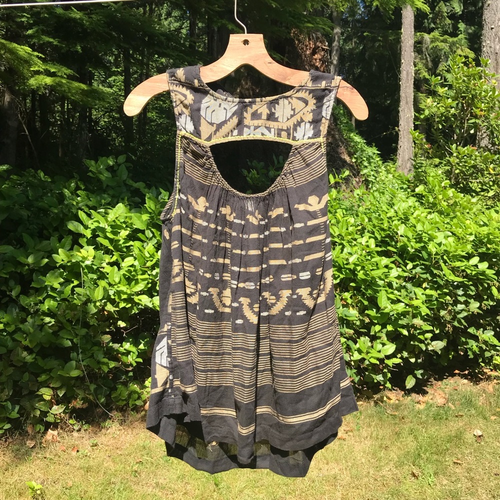 Woven Tank with cutouts